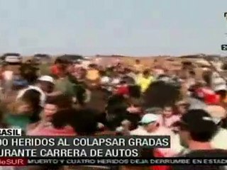 Colapso de gradas en Brasil deja 100 heridos