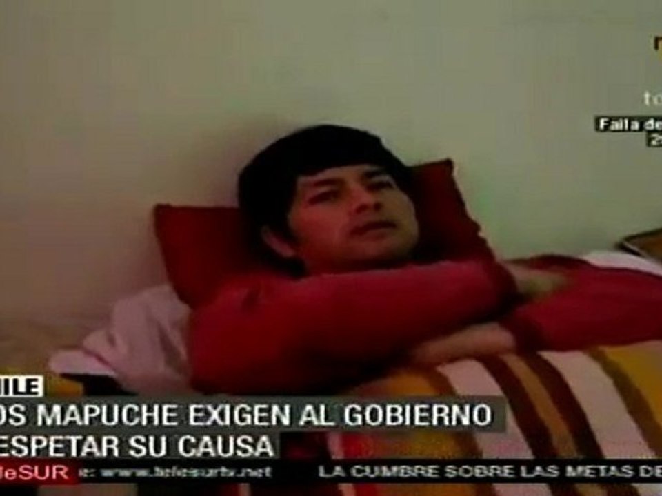Sergio Catrilaf comunero mapuche en huelga de hambre