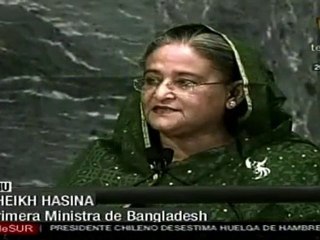 Sheikh Hasina habla sobre las Metas del Milenio