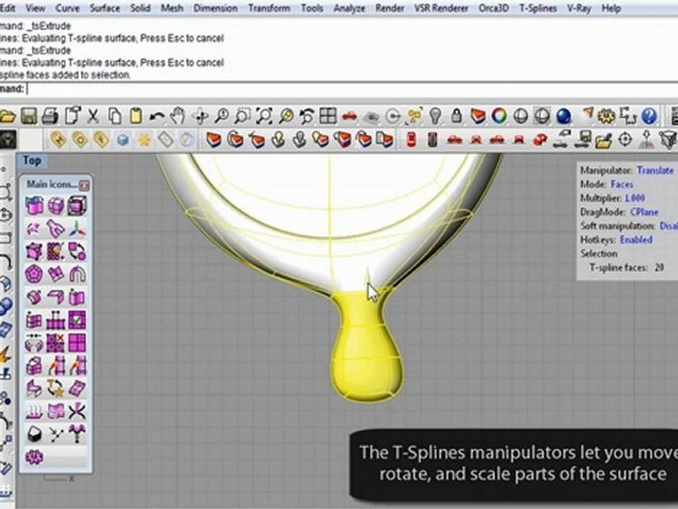 Modeling a coaster in T-Splines for Rhino 3d