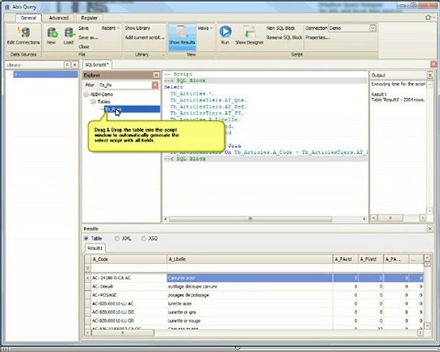 ABIS-Query. SQL query builder and ETL query designer tool