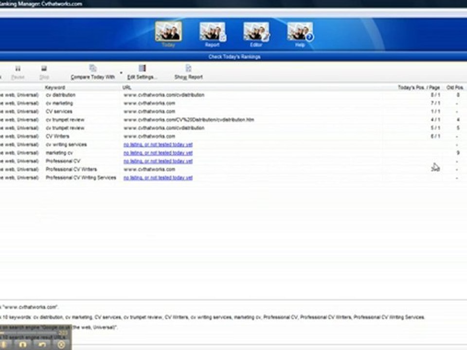 CV Services http://www.cvthatworks.com Google rankings