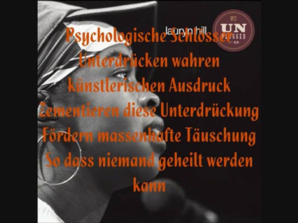Lauryn Hill- I Get Out (deutsche Übersetzung) unplugged