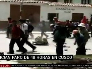 Cuzco acata el paro de 48 horas en rechazo a un proyecto de