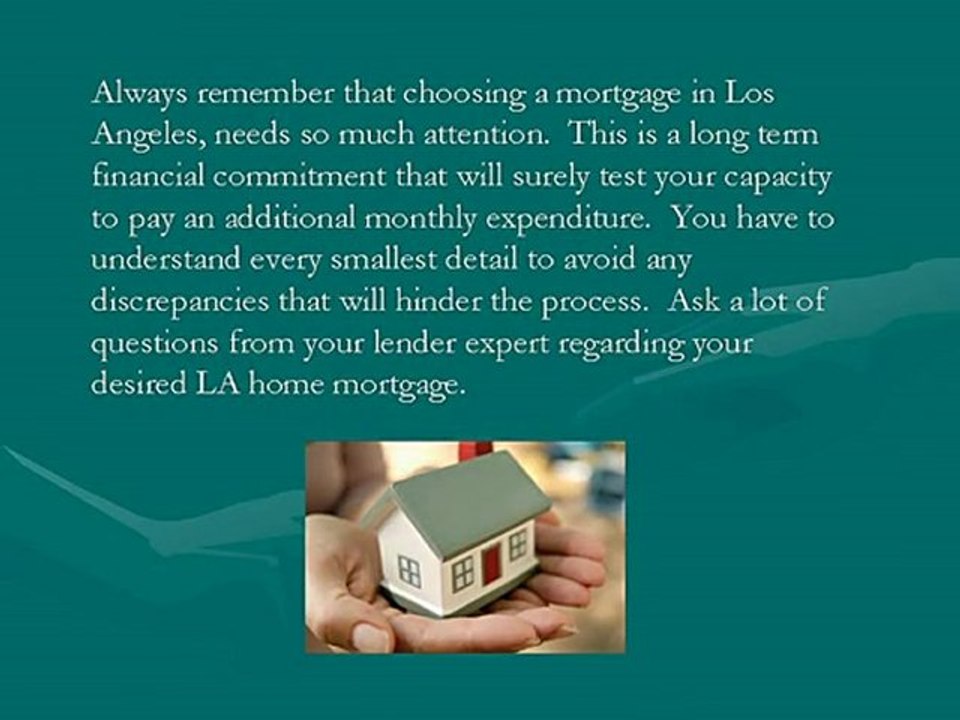 Apply For An LA Home Mortgage