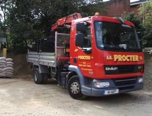 AE procter skip hire and grab service in Hanworth