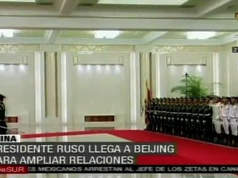 Presidente ruso llega a Beijing para ampliar relaciones