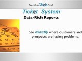 Premium Web Cart's Ticket System Shopping Cart Software Fea