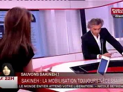 Bhl sur Sakineh à Public Sénat.