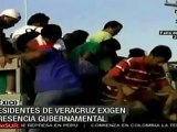 Residentes de Veracruz exigen presencia gubernamental