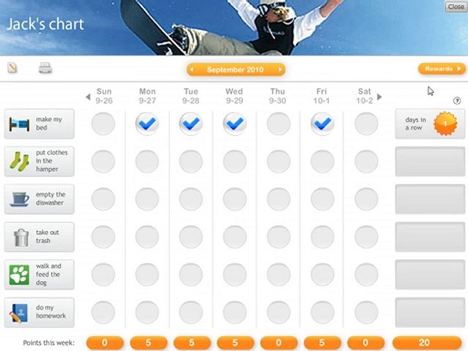 Goalforit.com - Chore Chart for Tweens & Teens