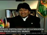 El capitalismo no resuelve problemas sociales: Morales