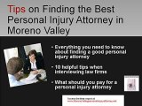 Moreno Valley Personal Injury Auto Accident Medical Malprac