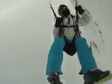 Paracadutista con gli sci