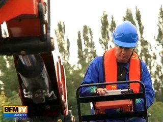 Pêche aux épaves de voitures dans la Deûle