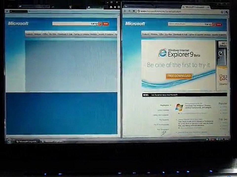 Microsoft IE9 vs Google Chrome