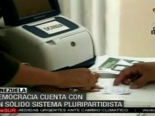 Democracia de Venezuela cuenta con un sólido sistema plurip
