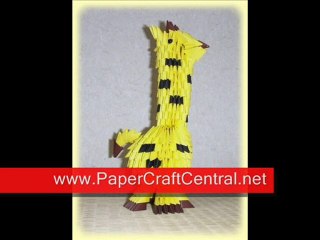 3D Origami Giraffe