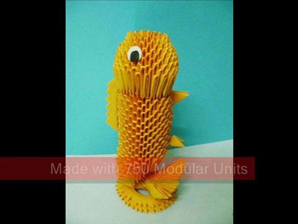 3D Origami Gold Fish