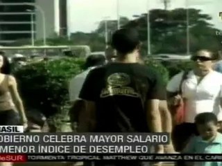 Gobierno brasileño celebra mayor salario e índice de desem