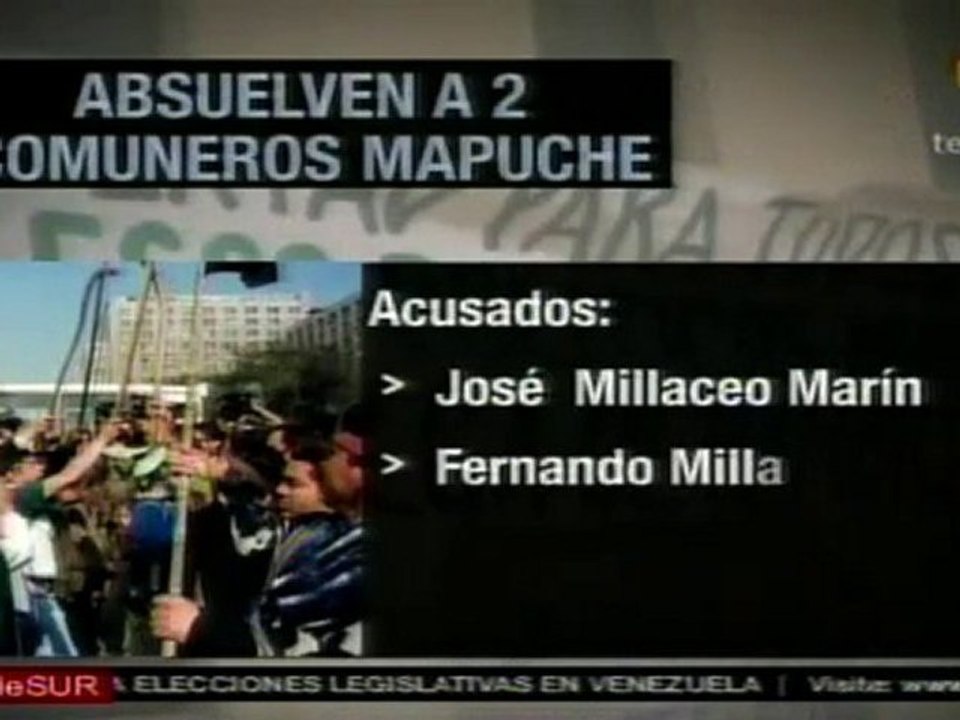 Absuelven a dos comuneros mapuche en Chile