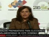 Avanzan preparativos para elecciones parlamentarias de Venez