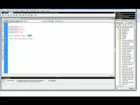 APRENDIENDO PHP - ORDEN FOREACH CON DOS VALORES