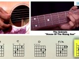 How to Play House of The Rising Sun by The Animals on Guitar