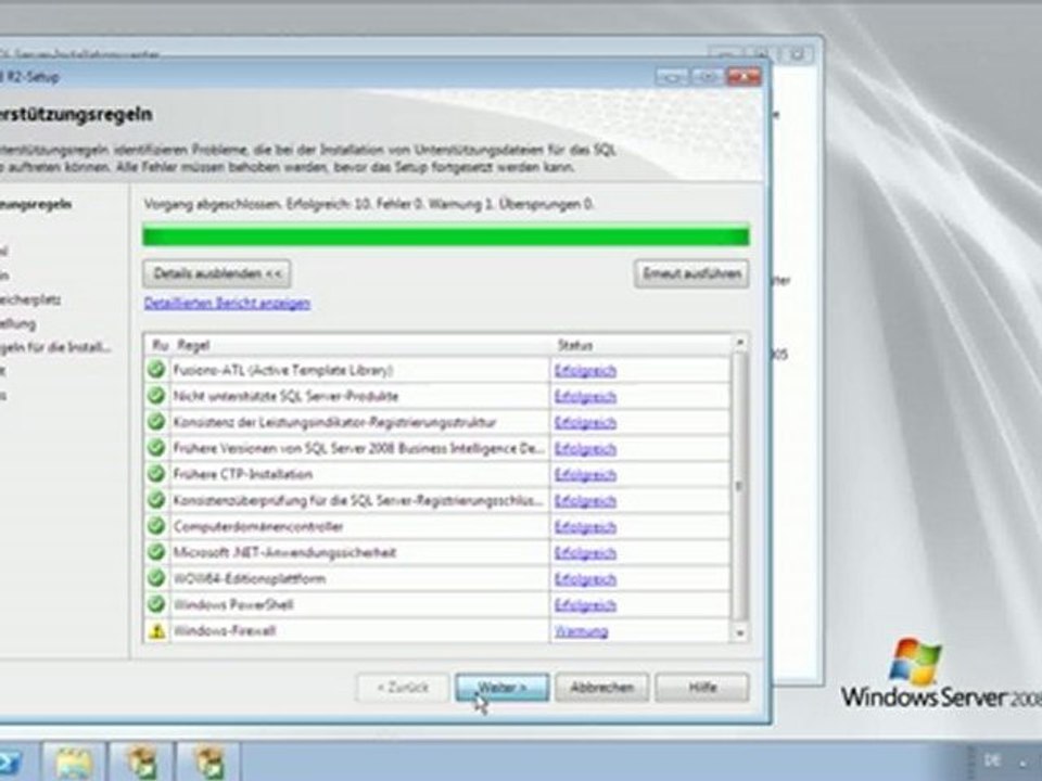 Wie installiere ich einen MS SQL Server 2008 R2?