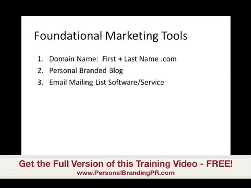 Easy Marketing Foundation Setup for Personal Branding and PR