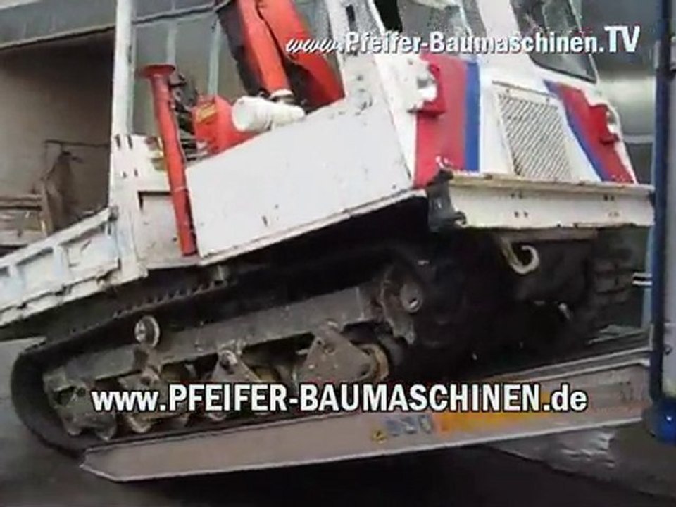 Dumper de cadena MOROOKA MST 600 con grúa PALFINGER