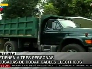 Tải video: Detienen en Venezuela a 3 personas acusadas de robar cables