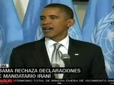 Obama rechaza declaraciones de mandatario iraní