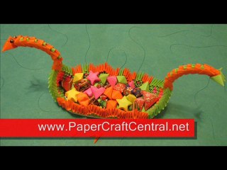 3D Origami Dragon Boat