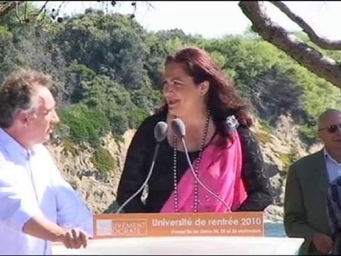 UR 2010 Clôture de François Bayrou avec Nicole Bouteau