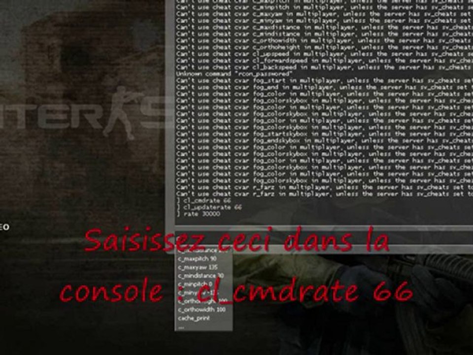 Réglage Counter-Strike : Source.
