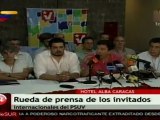 Rueda de prensa invitados internacionales del PSUV