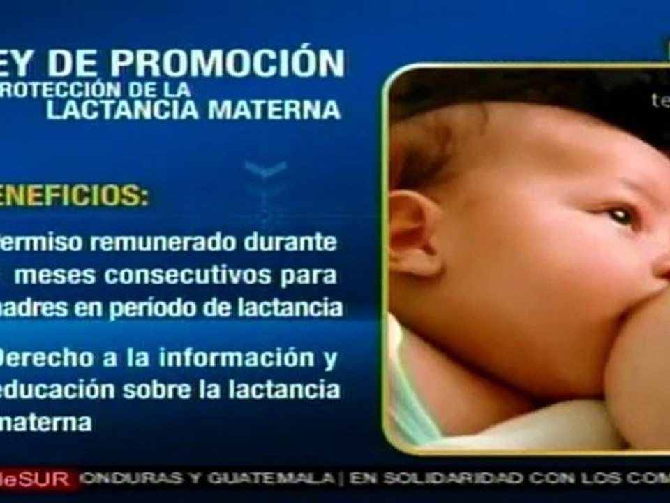 La lactancia materna se promueve y protege en Venezuela desd