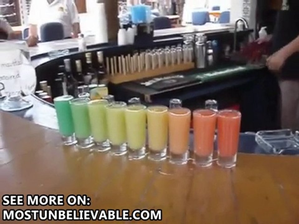 Crazy rainbow drink