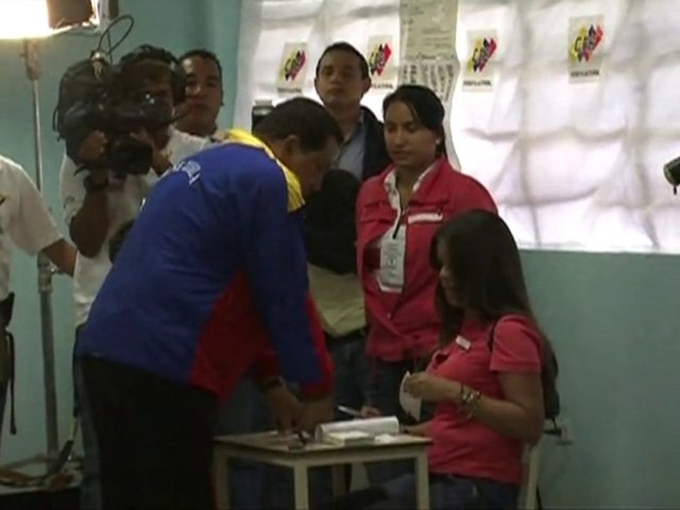 Chavez casts vote in Venezuela