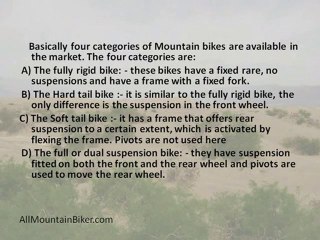 The Importance Of A Good Mountain Bike