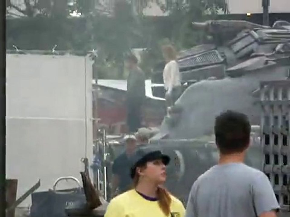 Transformers 3 filming in Detroit Shia and Rosie