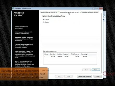 Autodesk 3ds Max 2011 Kurulum
