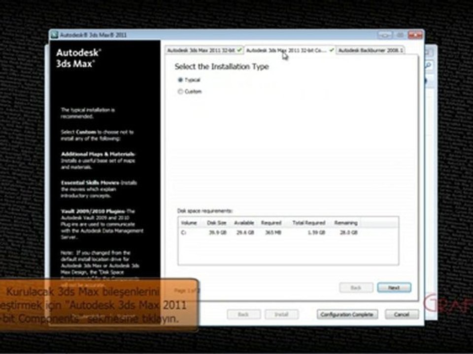 Autodesk 3ds Max 2011 Kurulum