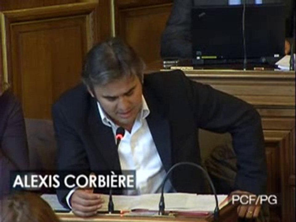 Alexis Corbière au Conseil de Paris mardi 27 sept. 2010