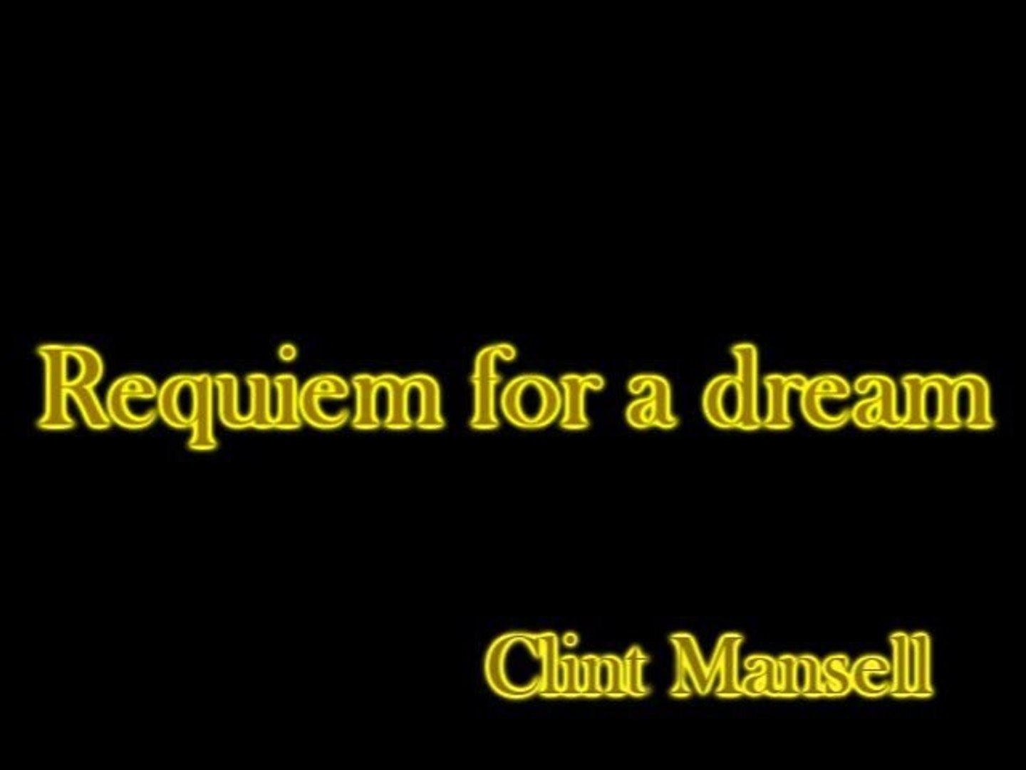 MaDame Lumière: Um Filme, uma canção: Réquiem para um sonho (Requiem for a  dream - 2000), Requiem for a dream, de Clint Mansell)