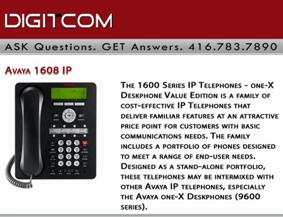 Avaya 1608 IP | Digitcom.ca (Business Phone Systems)