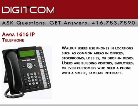 Avaya 1616 IP Telephone | Digitcom.ca (Business Phone System