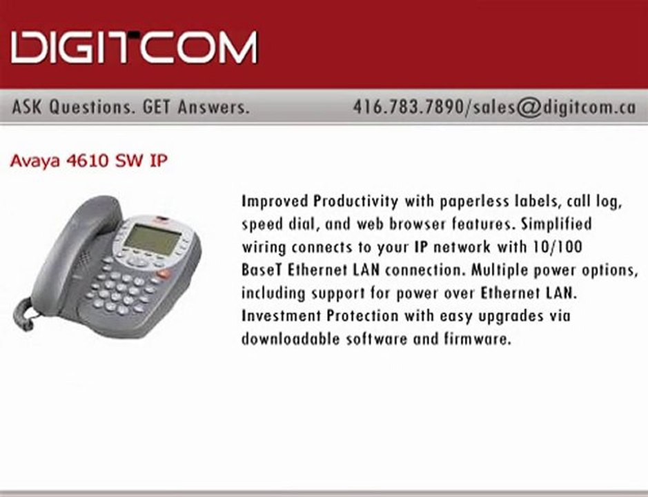 Avaya 4610 SW IP | Digitcom.ca (Business Phone Systems)