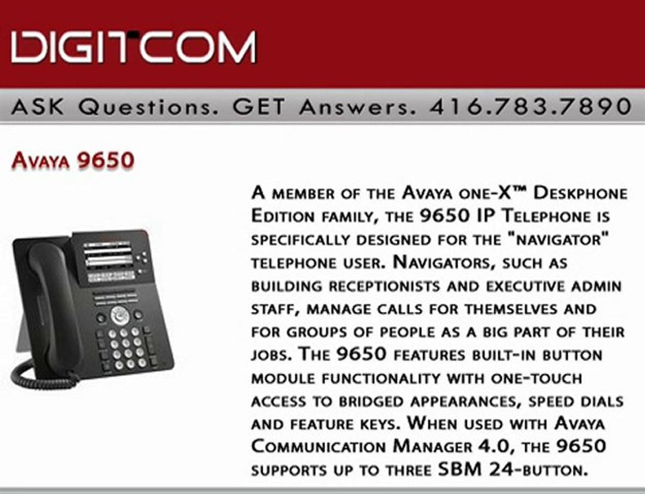 Avaya 9650 | Digitcom.ca (Business Phone Systems)